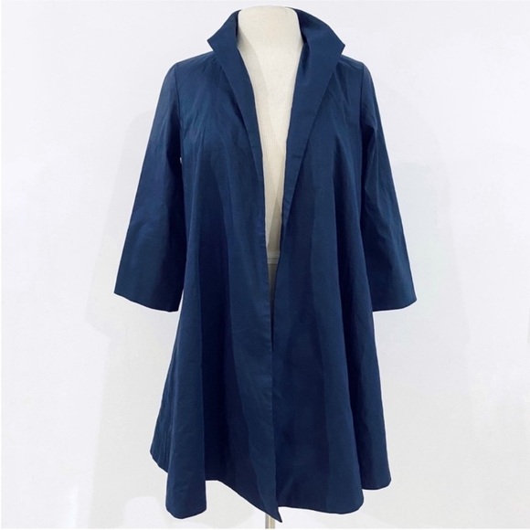 Eileen Fisher high collar flare hem jacket NWT - Picture 3 of 13